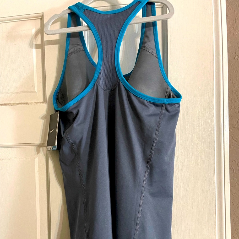 Nike women’s teal and gray racer back tank